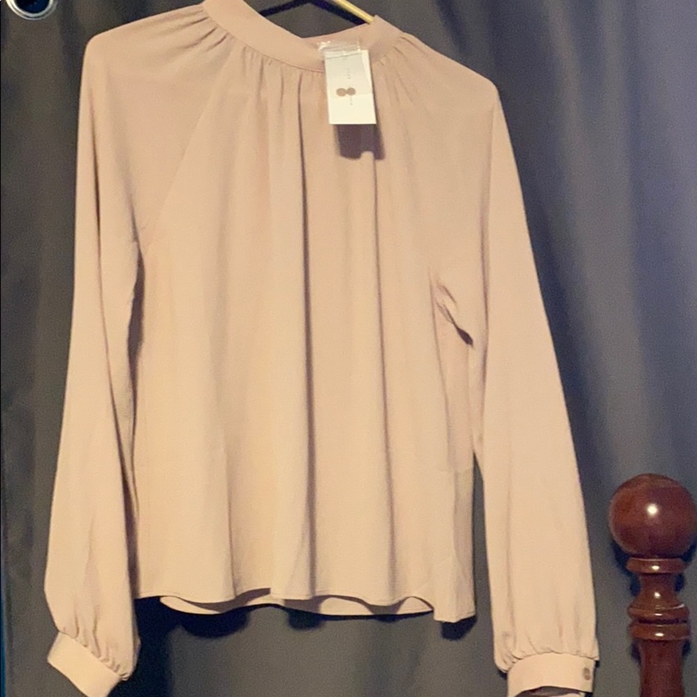 BNWT, Lush blouse, tan in color with wide sleeves